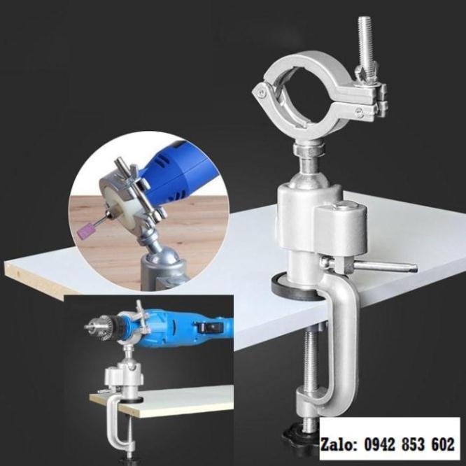 Giá đỡ máy khoan máy mài kẹp bàn xoay 360 độ