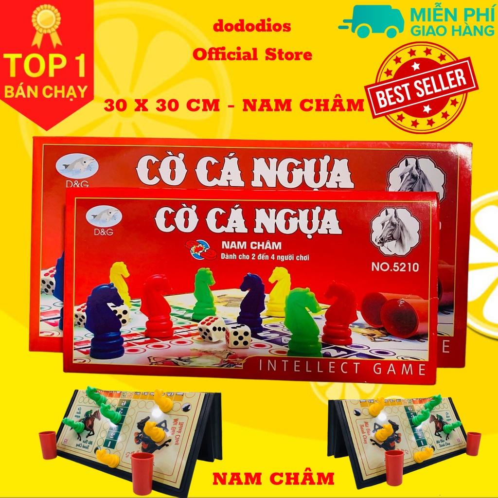 Cờ cá ngựa bằng nam châm - bàn cờ gập đôi đựng quân cờ - Size 30x30Cm - hãng dododios