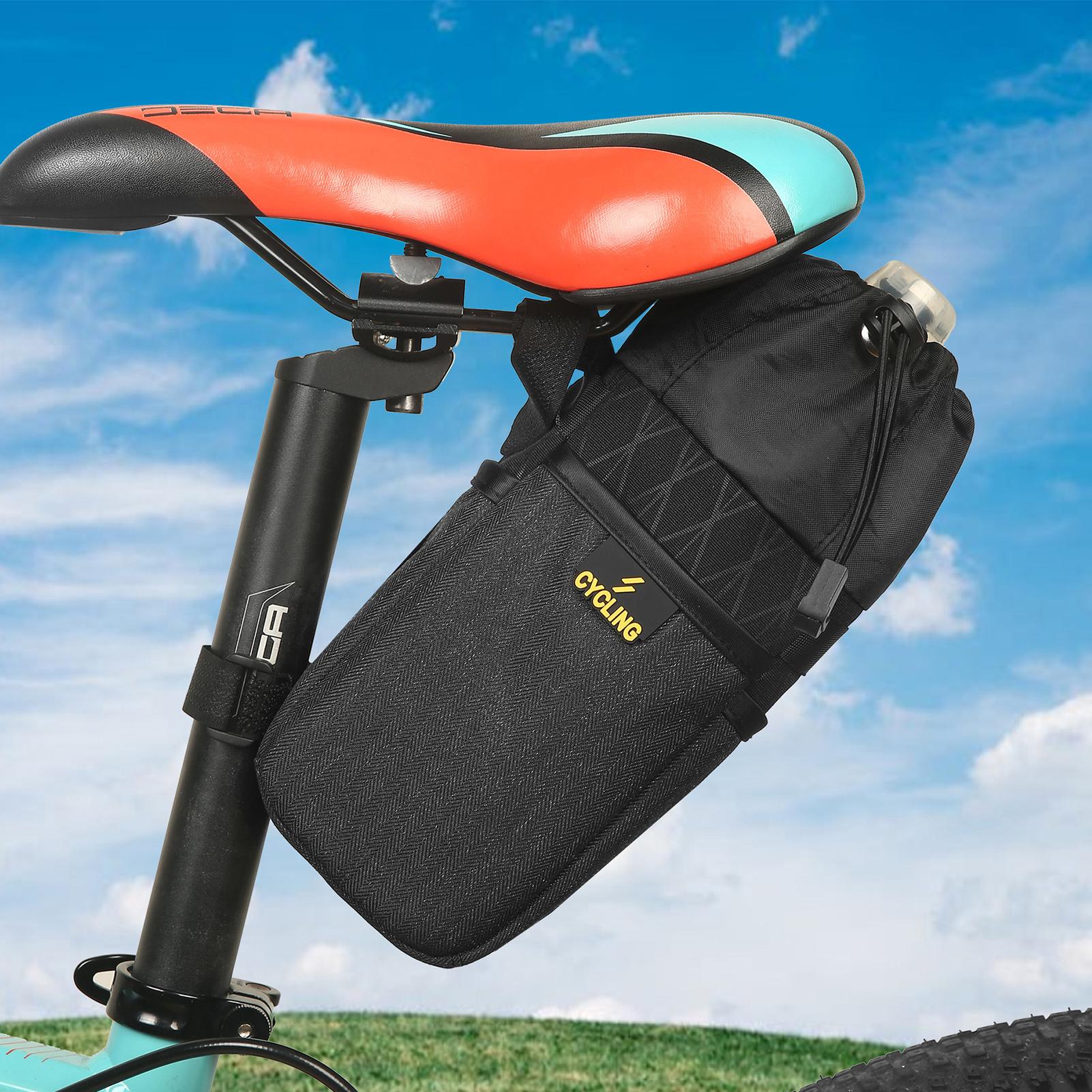 Bicycle Water Bottle Bag Bike Bottle Holder Bag Cooler Bag Bike Seat Bag Pouch for MTB Mountain Road Bike Scooter