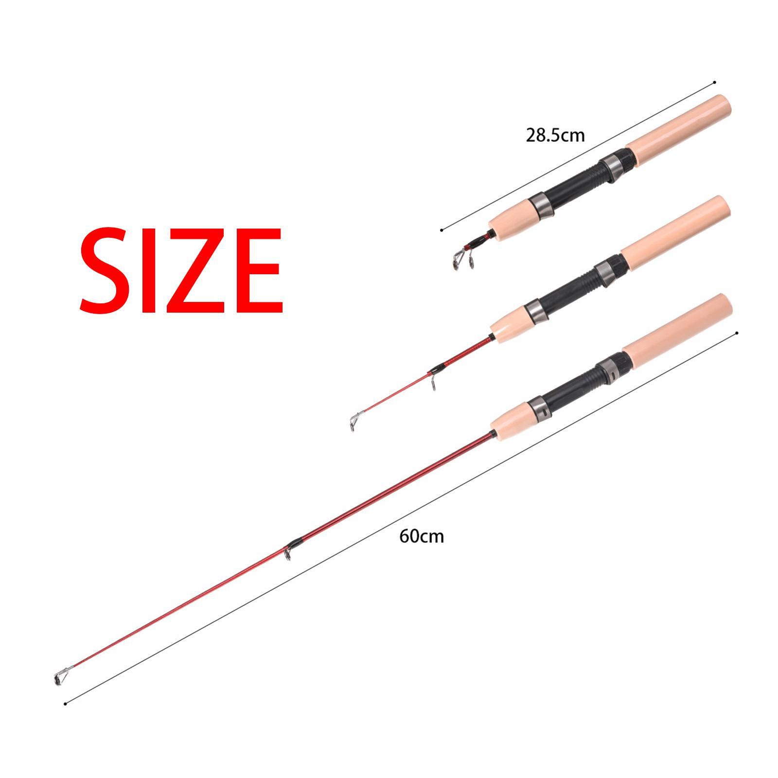 Ice Fishing Rod Mini Telescopic Pole Winter Travel Fishing