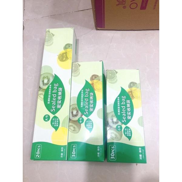 Set 3 hộp túi zip đựng thực phẩm.
