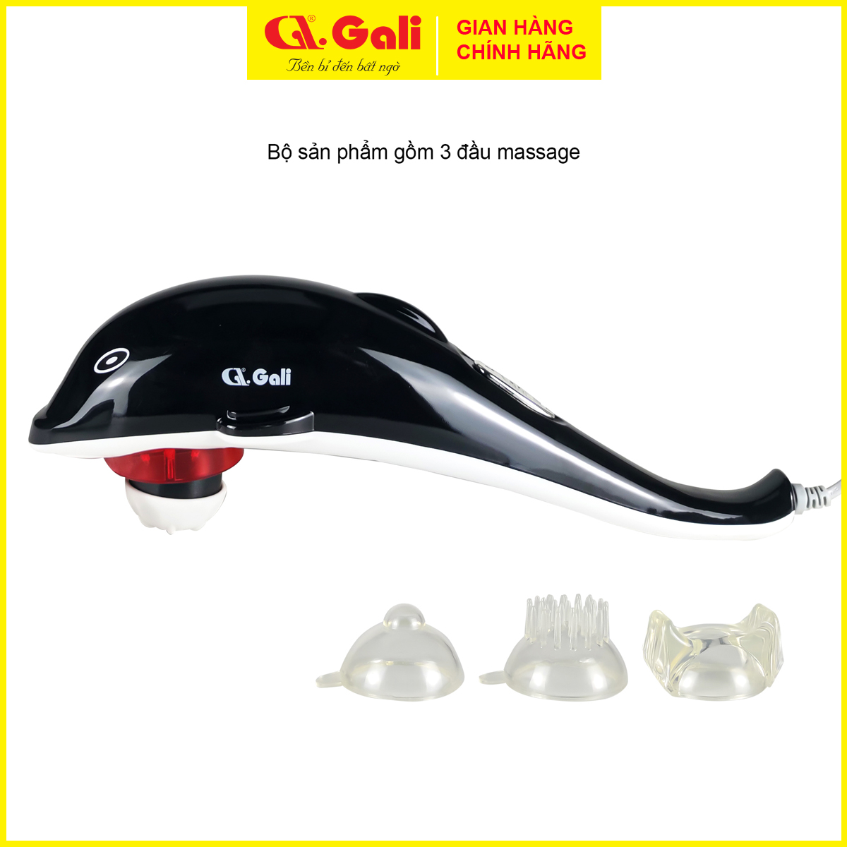 Máy massage thư giãn toàn thân Gali 20w, thiết kế cầm tay, tiện lợi, nhỏ gọn, sản phẩm chính hãng bảo hành 12 tháng