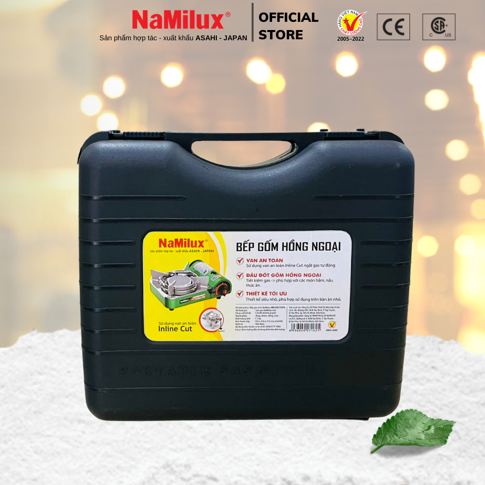 Bếp Gas Mini (Du Lịch) Hồng Ngoại NaMilux NH-P2771PS│Thiết Kế Nhỏ Gọn, Tiết Kiệm Diện Tích│Hàng Chính Hãng