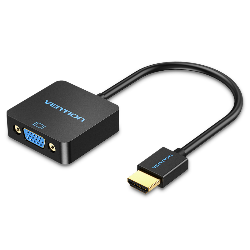 Cáp chuyển HDMI to VGA Vention ACPBB, hỗ trợ độ phân giải 1080P@60Hz - Hàng chính hãng