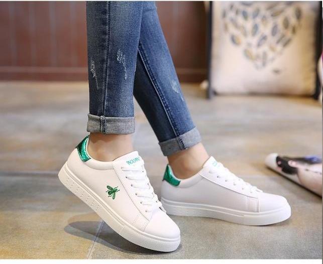 Giày Sneaker Nữ Thời Trang Yamet SN33668X Trắng Phối Xanh