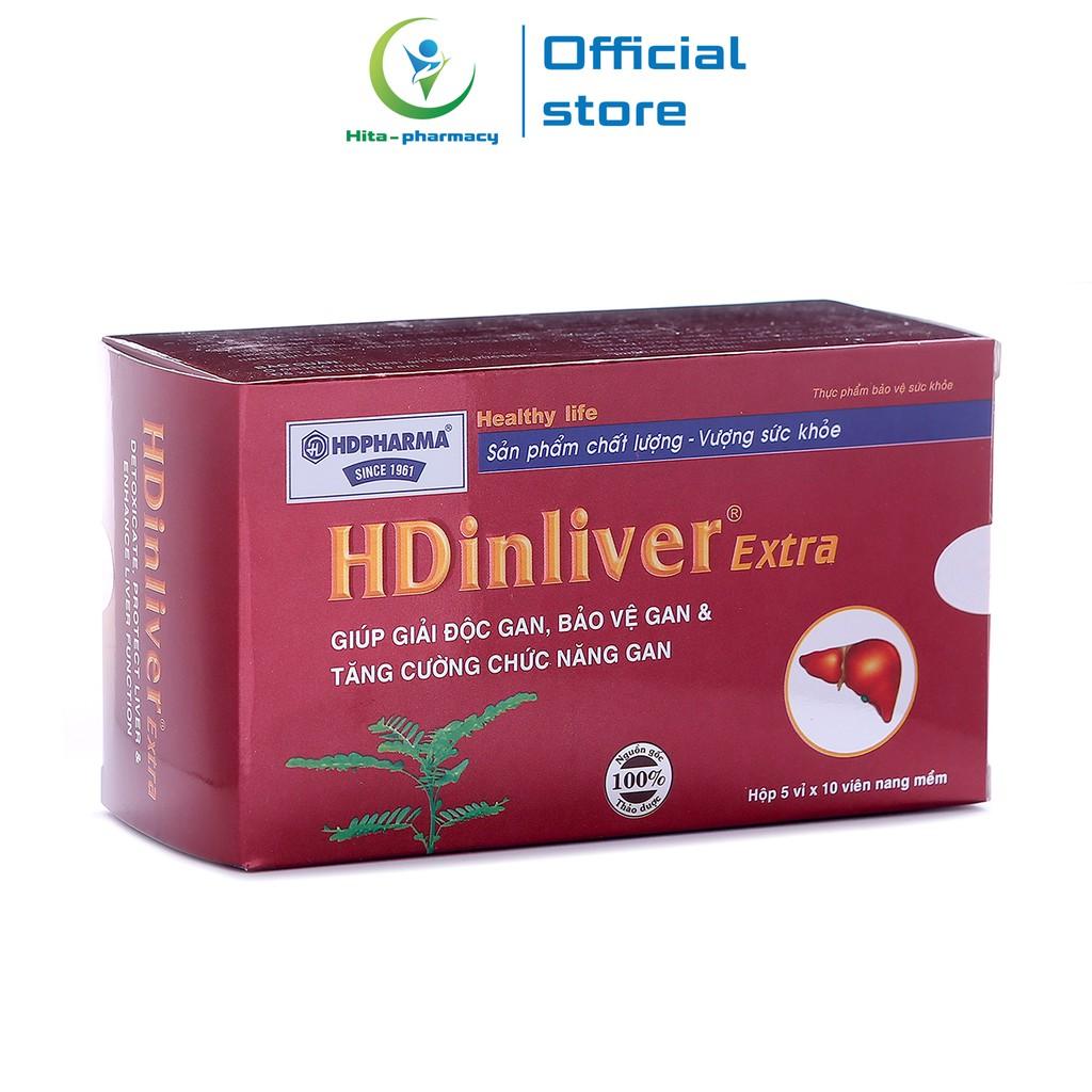 Viên uống bổ gan HDinliver Extra giúp giải độc gan, bảo vệ gan - Hộp 50 viên