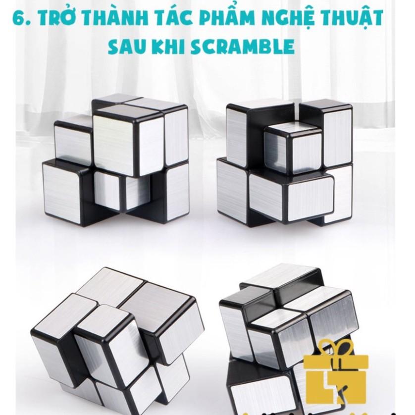 Rubik Biến Thể Rubik 2x2 Mirror Cube QiYi Khối Lập Phương Rubik Tráng Gương Bạc