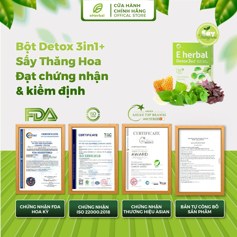 Detox 3in1 (Rau má Mật ong+ Diếp cá Mật ong+ Tía tô Mật ong)
