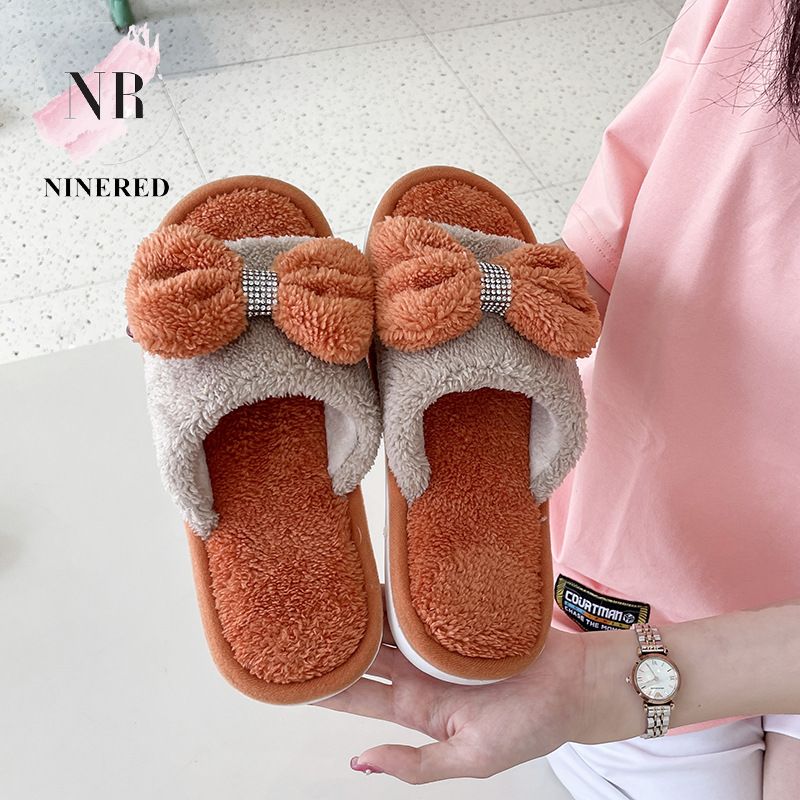 Dép Lông Êm Chân Đi Trong Nhà Đế Cao Su Chống Trơn NineRed Homewear - D4