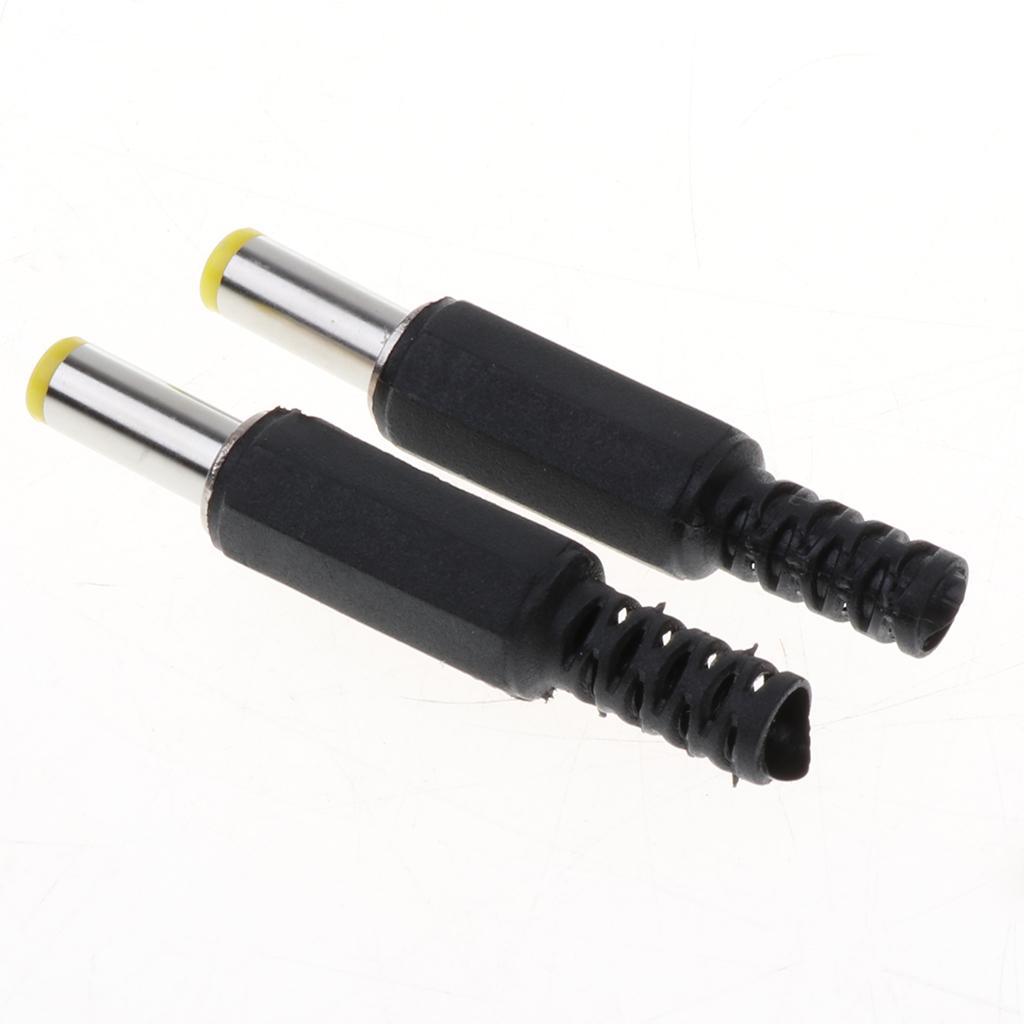 10Piece 5.5x2.5mm DC 5525 Power Male Plug  Connector Adapter Black