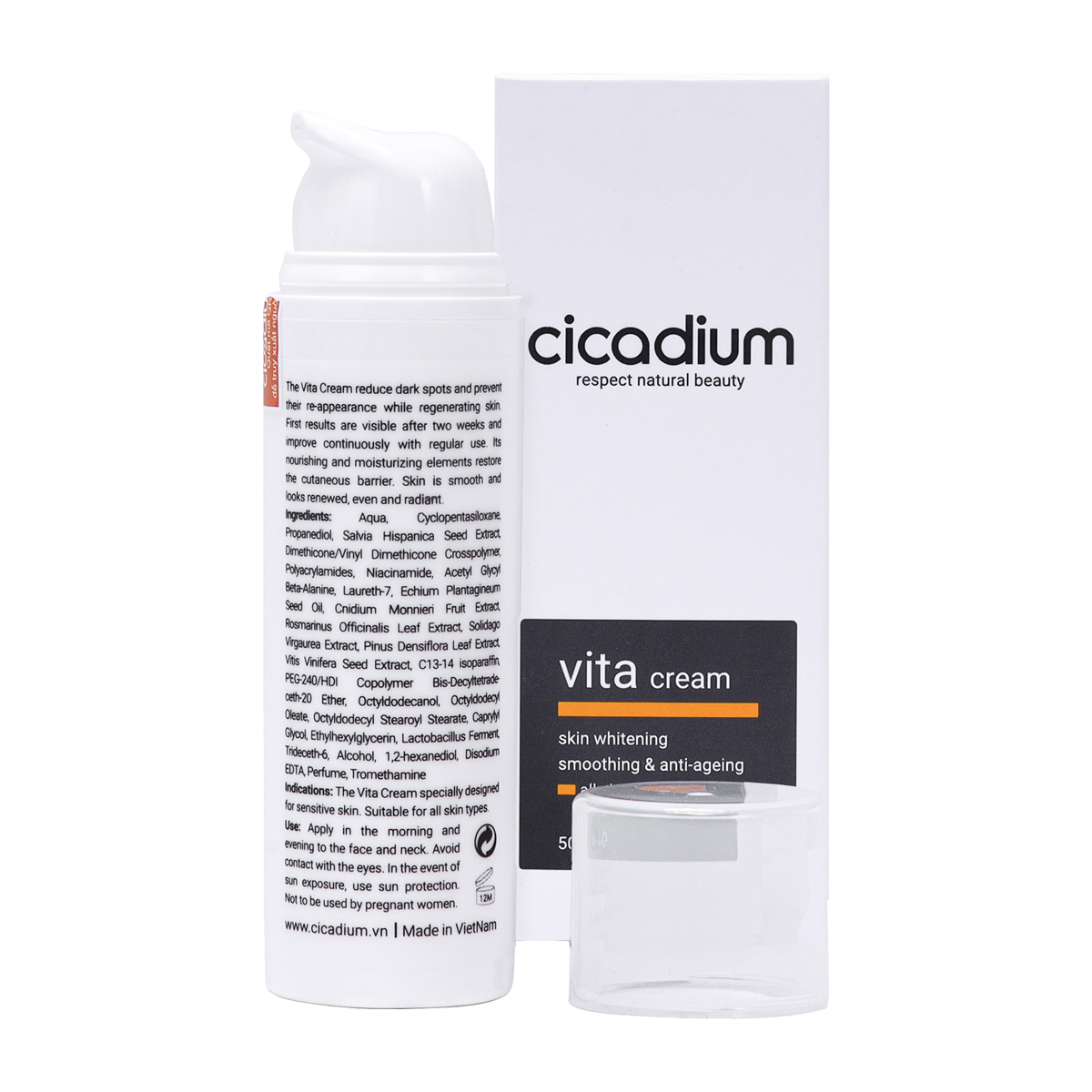 Kem dưỡng trắng và ngăn ngừa lão hoá Cicadium Vita Cream 50ml