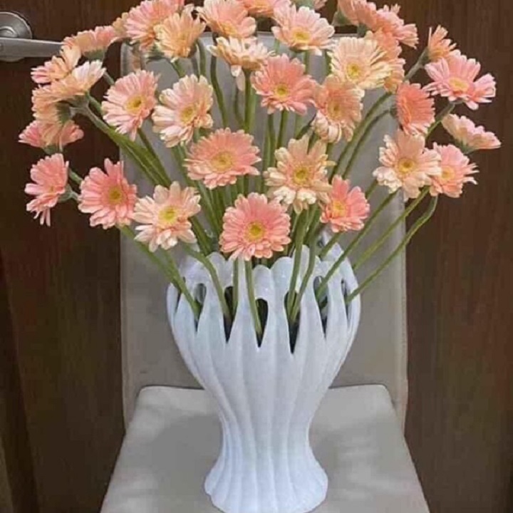 Lọ cắm hoa  28 cm dáng bàn tay phật men hỏa biến cắm hoa ngày tết siêu đẹp