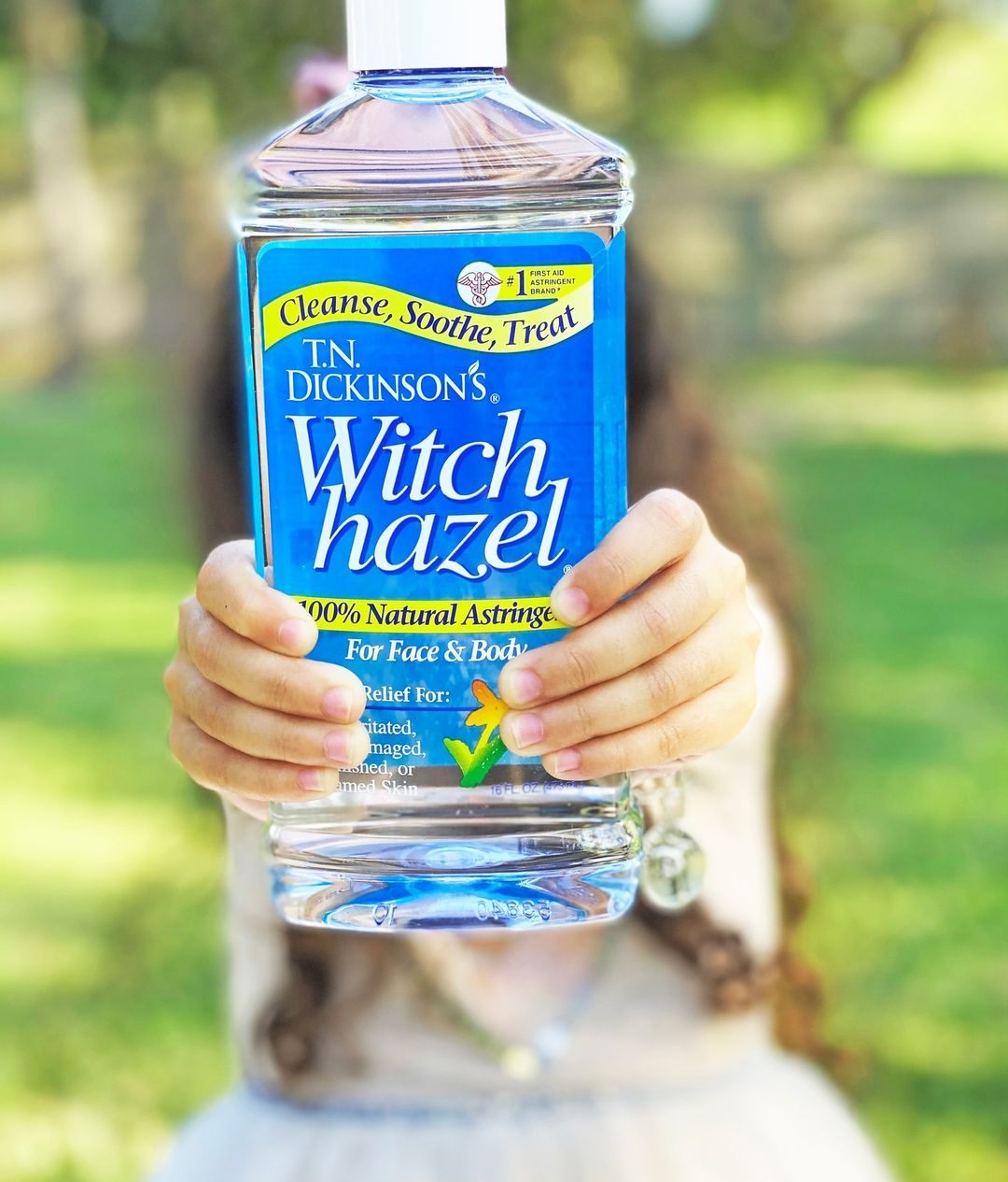 Toner T.N Dickinson's Witch Hazel 100% Natural Astringent For Face &amp; Body, Làm Dịu Da Mặt &amp; Cơ Thể - 237ml và 473ml