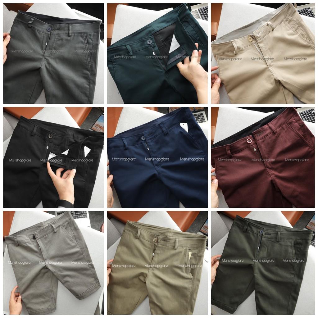 SHORT KAKI COTTON CO GIÃN- hình thật