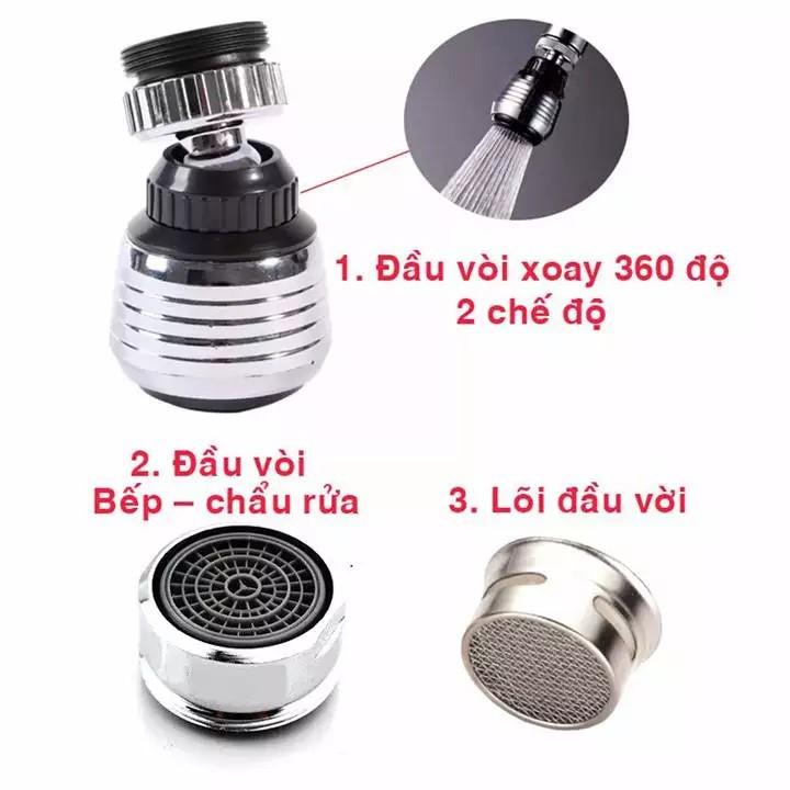 Đầu vòi tăng áp rửa bát tăng áp turbo 360 bằng inox không gỉ, đầu vòi rửa bát tăng áp FAMAHA