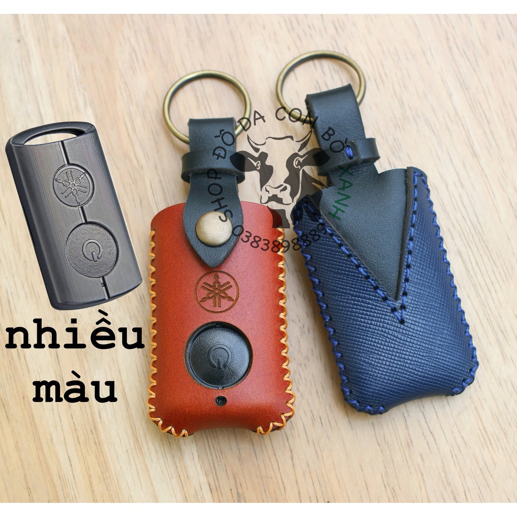 Bao Da mẫu cavat dành cho chìa Khóa Smartkey Yamaha NVX, Janus, Nozza Grande, FreeGo, Latte handmade da thật