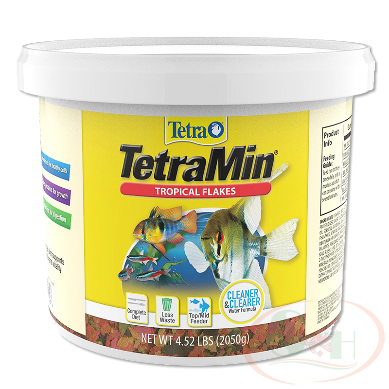 Thức ăn cá TetraMin Tropical Flakes (Tetra Min) dạng lá nổi dinh dưỡng bể cá tép cảnh