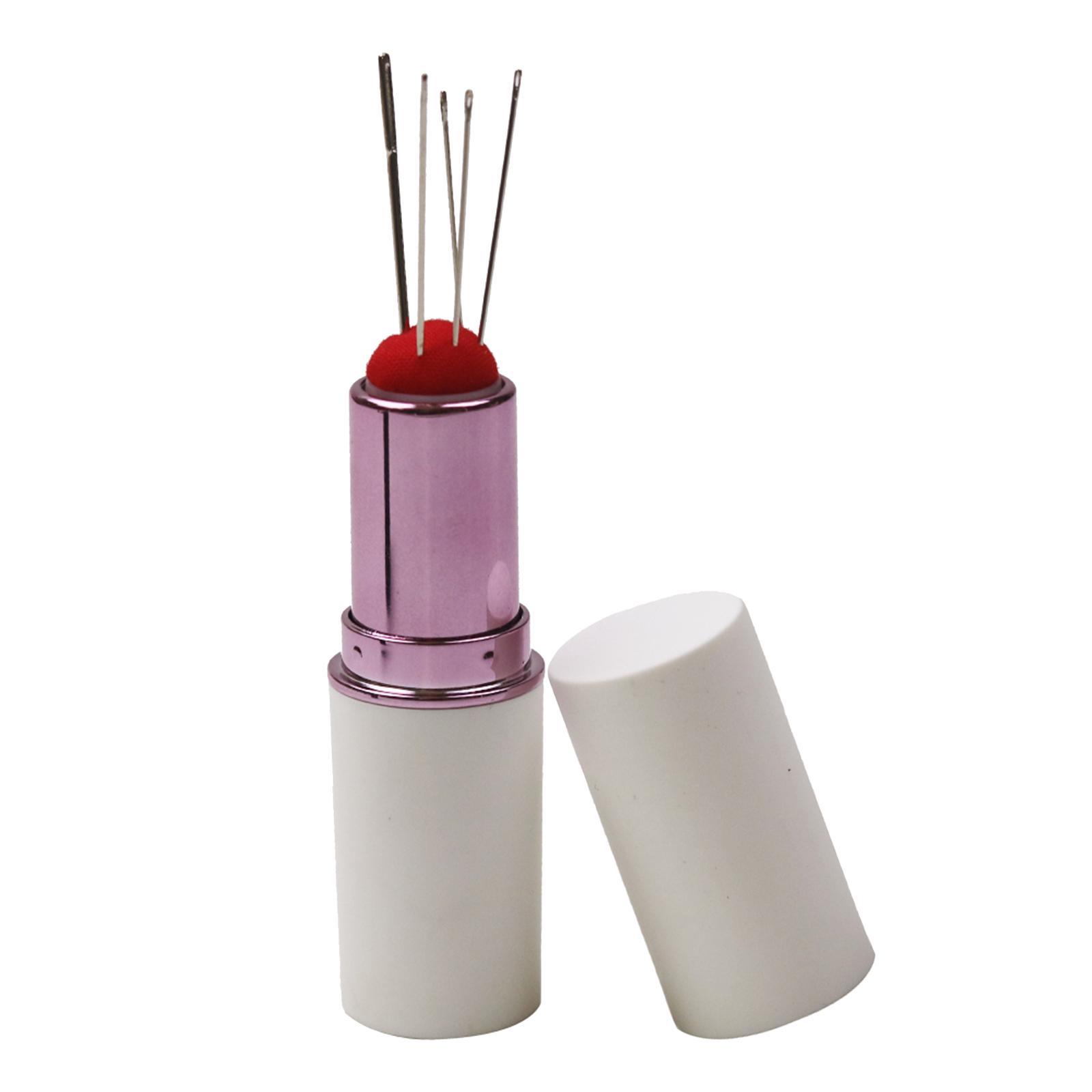 Lipstick Shape Pin Cushion Pincushion Pin Pad Pin Case Pin Holder for Quilting Embroidery Hand Needlework DIY Crafts Sewing Necessities
