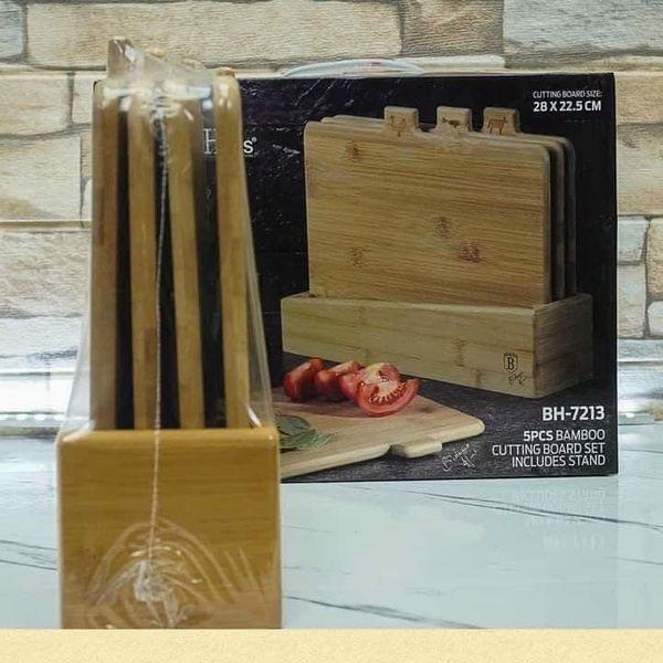 Bộ dao 5 món kèm thớt tre Berlinger Haus BH/2567, set 4 thớt tre Berlinger Haus BH/7213