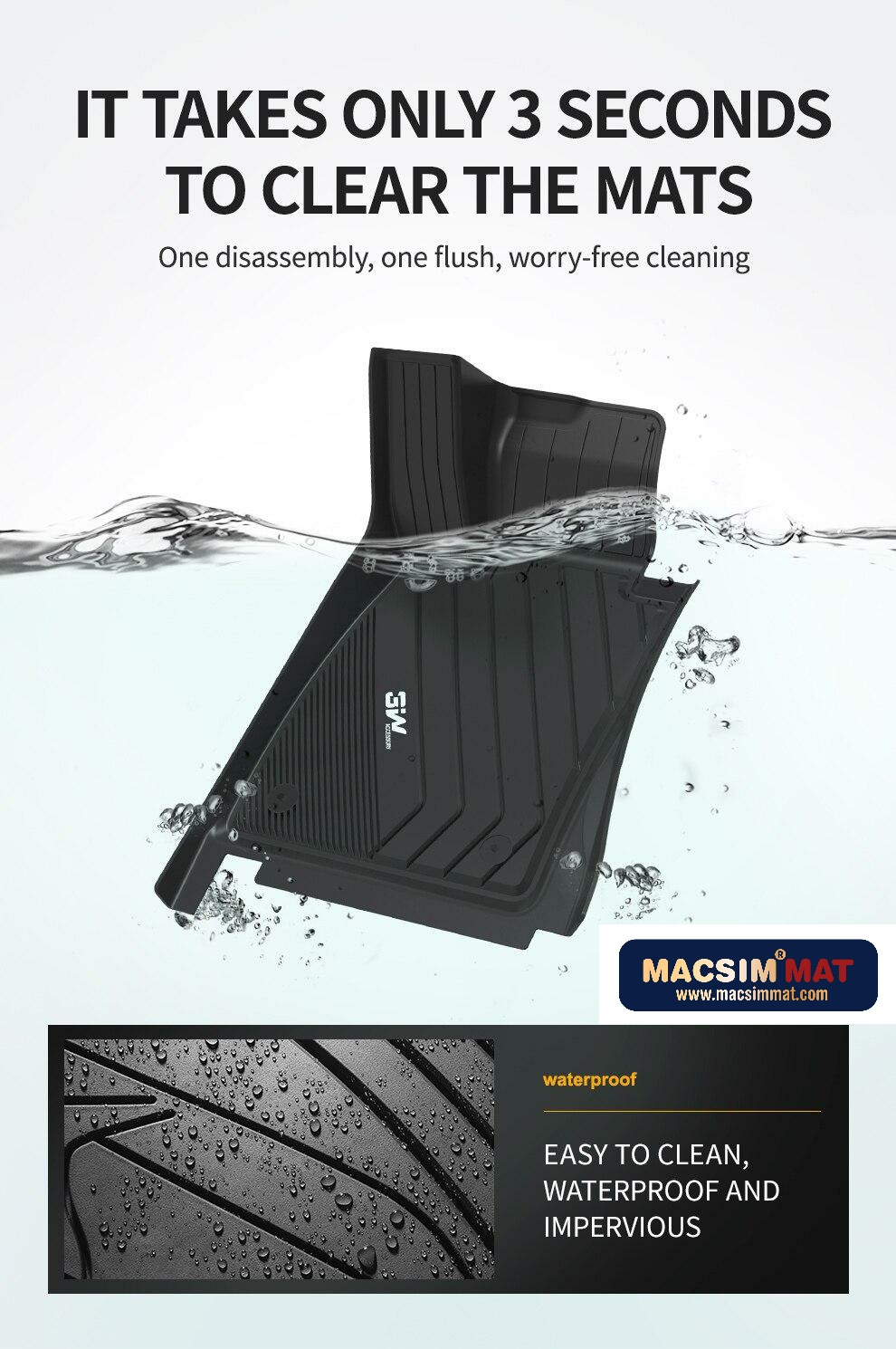 Thảm lót sàn xe ô tô dành cho BMW X5 2013 - 2018 Nhãn hiệu Macsim 3W chất liệu nhựa TPE đúc khuôn cao cấp - màu đen