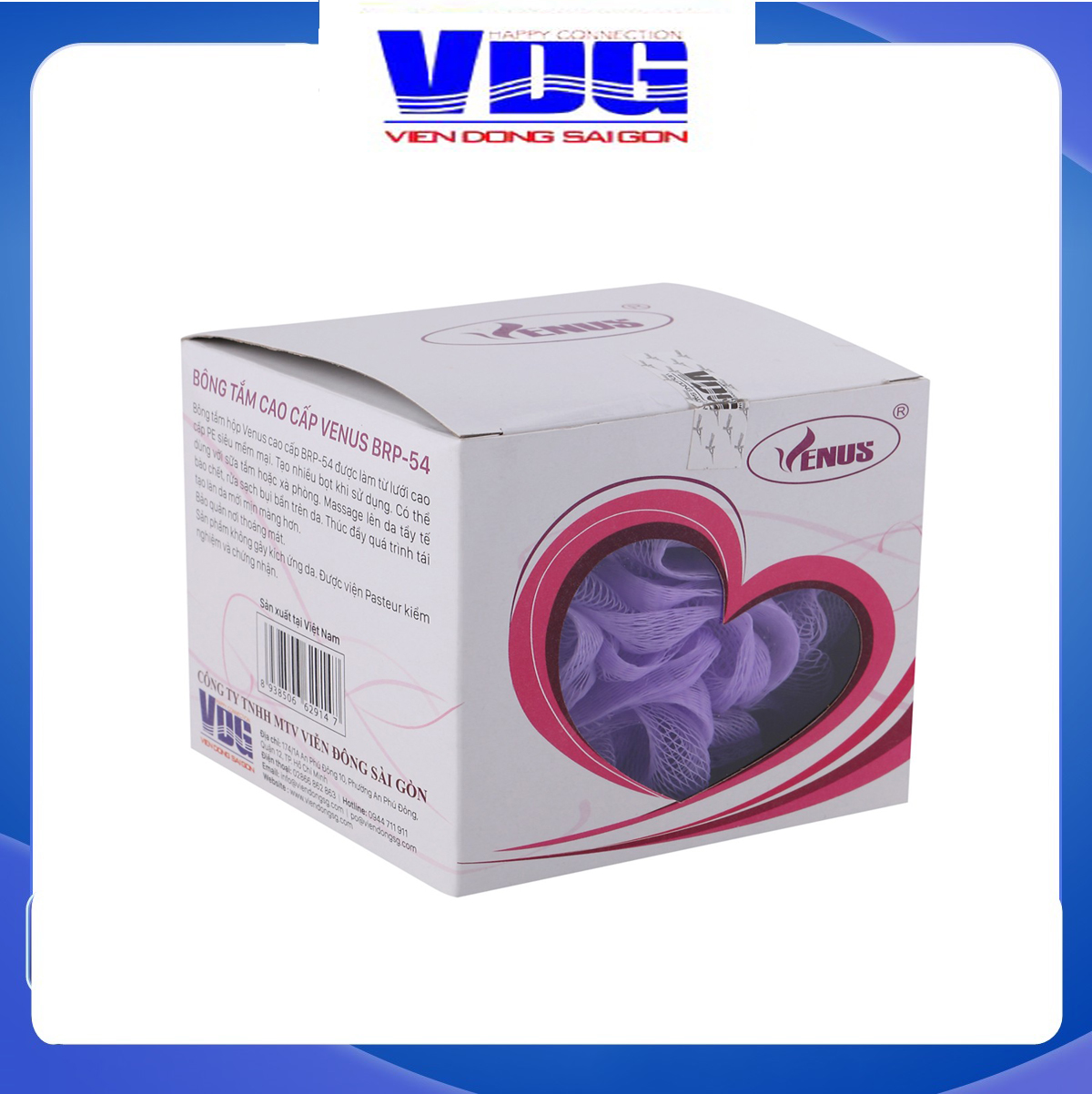 Bông tắm tròn cao cấp Venus BRP-54 (Giao màu ngẫu nhiên)