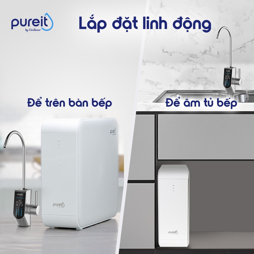 Máy lọc nước Pureit Delica Âm tủ bếp RO 18,000L UR5840 ,Hàng chính hãng