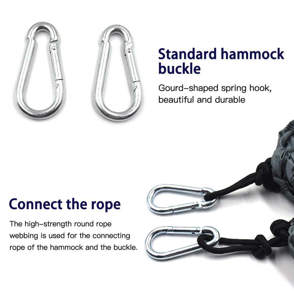 Nylon 210T Võng 260X140CM Cắm Trại Võng Ngoài Trời Sân Vườn Di Động Đôi Võng Treo Giường Treo Xoay