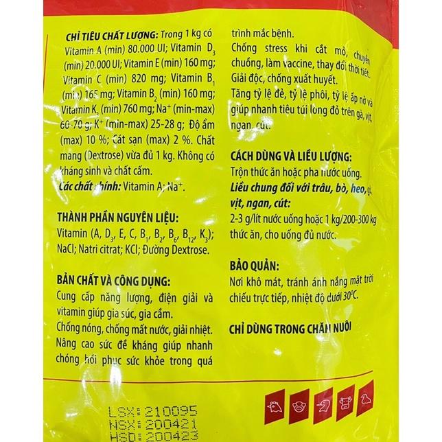 1kg UNYTE VIT-C bổ sung điện giải, vitamin, tăng sức đề kháng, giải độc dùng cho trâu bò lợn