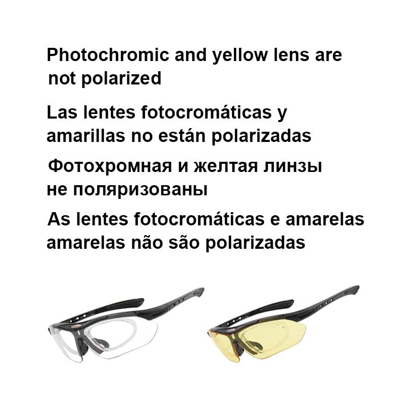 Kính râm xe đạp siêu photchromic với khung cận thị Khung nam nữ Đàn đường núi Bike Kính kính mắt MTB Color: Black Yellow