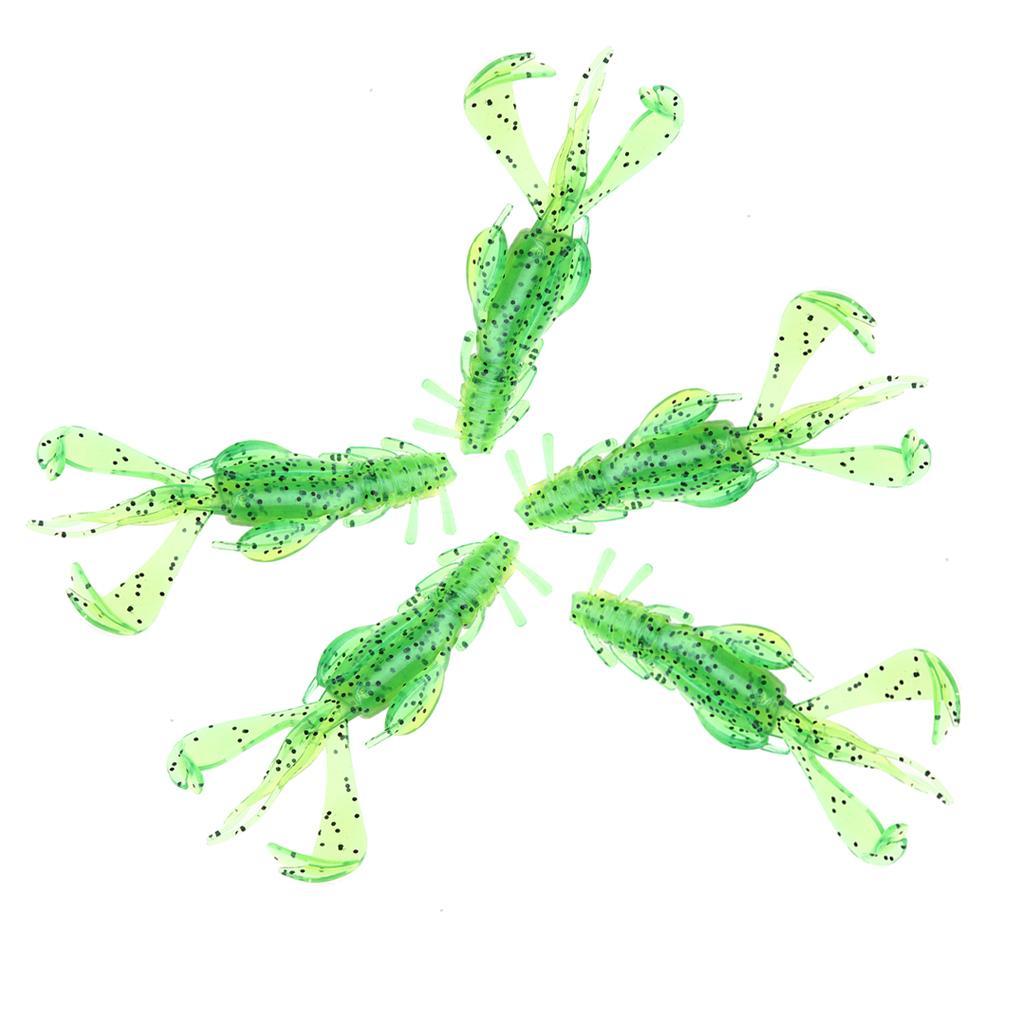 5Pcs Artificial Shrimp Lures Soft Crankbaits Premium Shrimp Lures Soft Baits Fishing Jigs Fishing Tackle