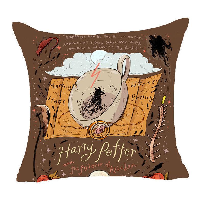 Áo Gối Bằng Vải Lanh / Cotton Với Họa Tiết Theo Phong Cách Harry Potter Dùng Trong Trang Trí Nhà