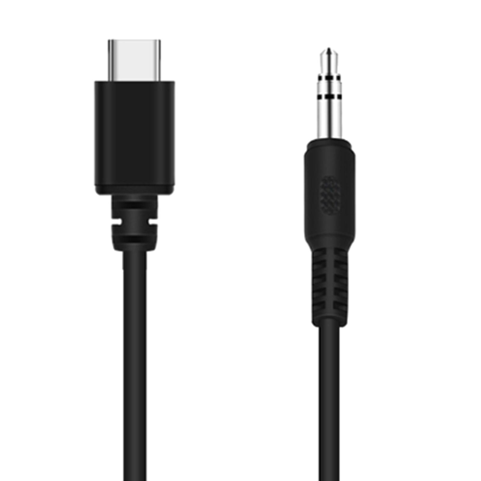 Audio Cellphone 3.5mm TRRS to USB-C Male Live Microphone Audio Adapter Coiled Cord for Samsung Easy to Use 100cm