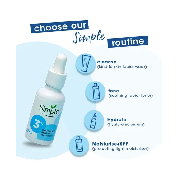 Tinh chất Simple Hyaluronic Acid + B5* Booster cấp ẩm sâu đa tầng 30ml