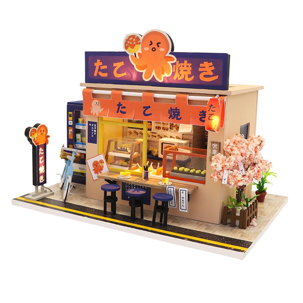 Handicraft Mini Dollhouse Kit Creative Room No Dust Cover For Kids Birthday Gift