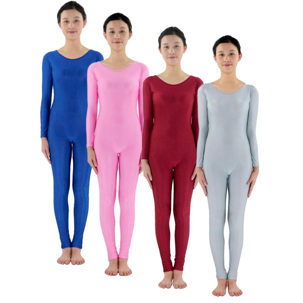 Women's Multicolor Spandex Jumpsuit Catsuit Stretch Unitard Cat Dance Costume S-3XL