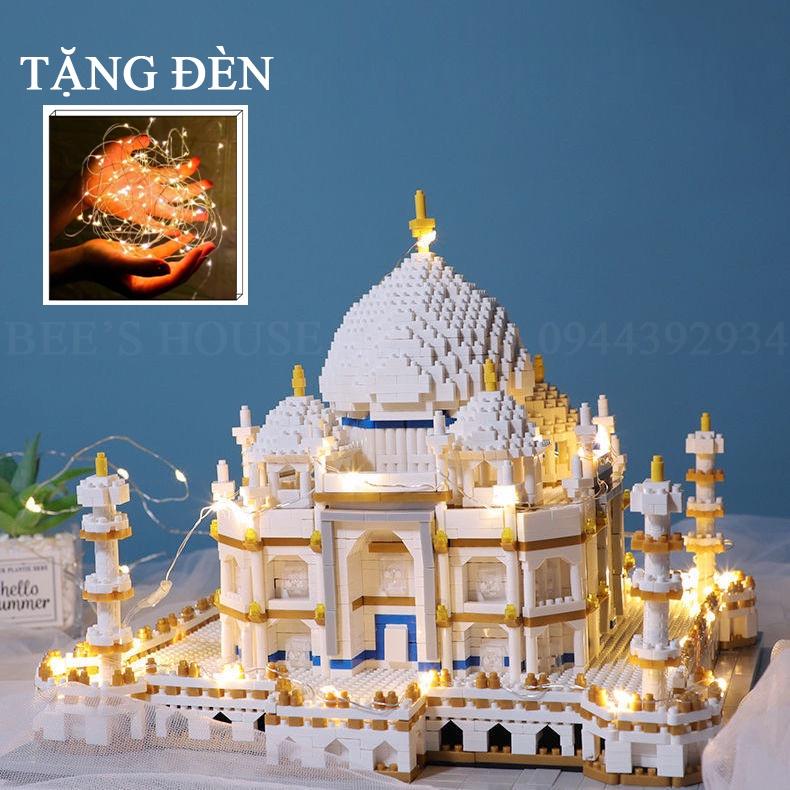 Đồ chơi lâu đài con gái công chúa kiến trúc mô hình đền tajmahal ấn độ xếp hình lắp ráp
