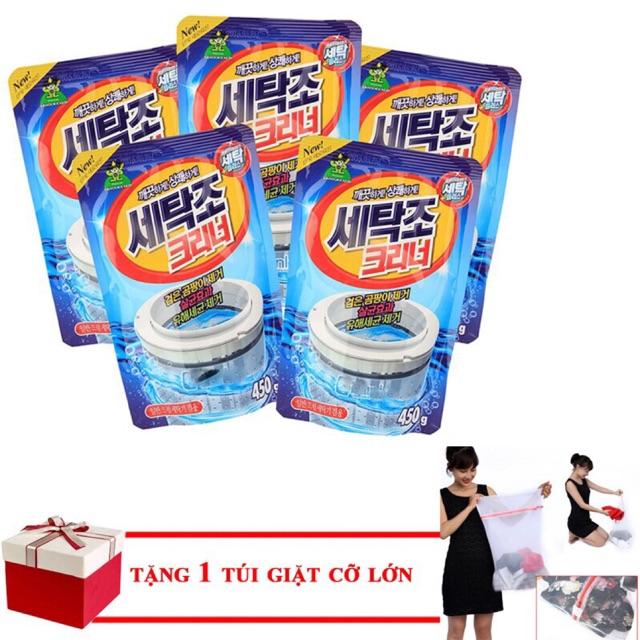 Combo 5 gói tẩy lồng giặt tặng 1 túi lưới 30x40