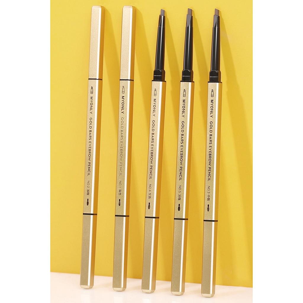 Chì kẻ mày 2 đầu phẩy sợi lâu trôi Gold Eyebrow Pencil 0.1g