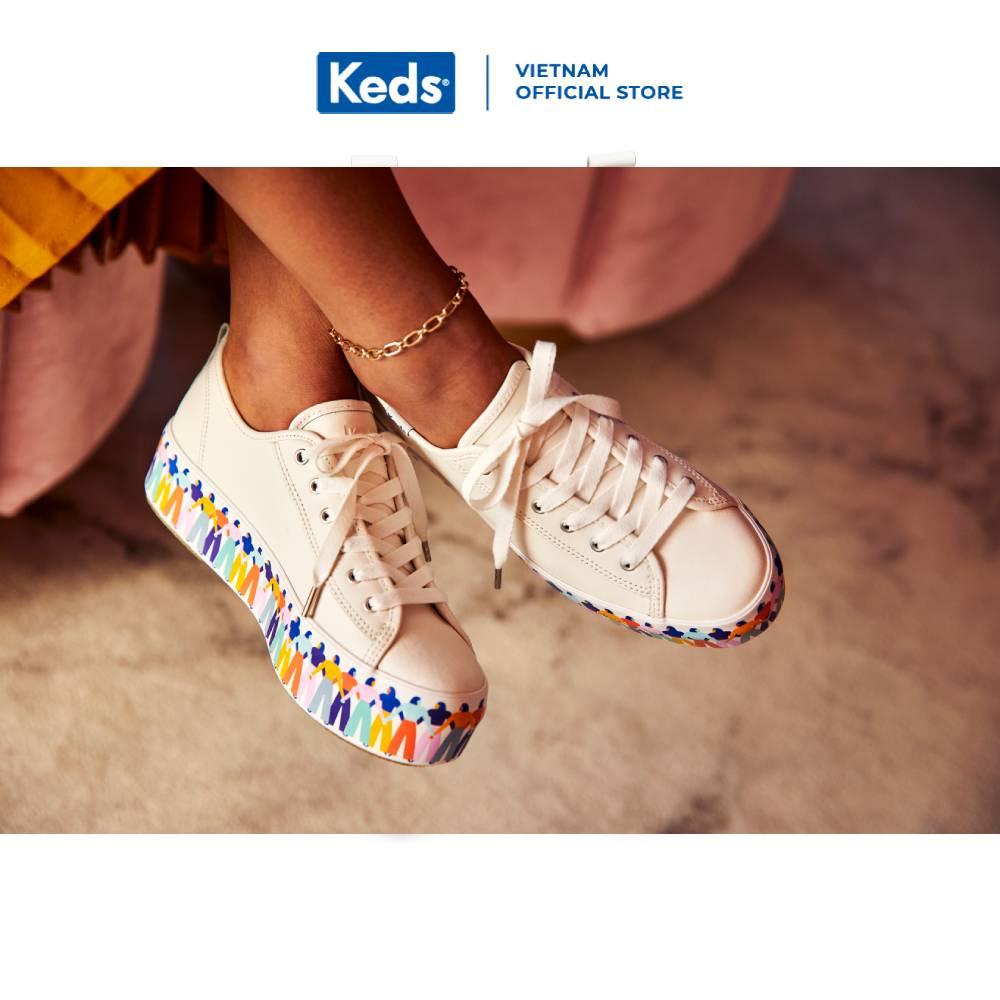 Giày Keds Nữ- Triple Up Leath Rainbow People- KD065551