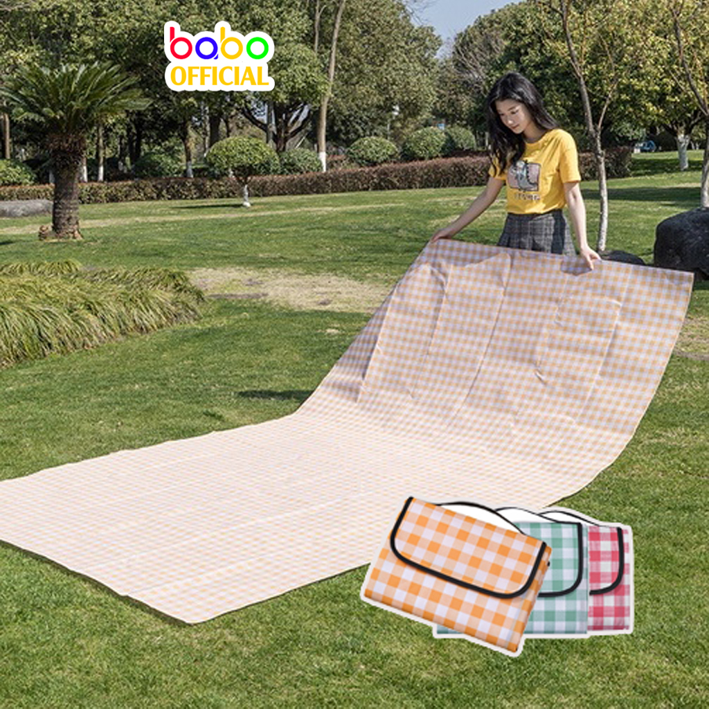 Thảm dã ngoại có túi xách 180*200CM picnic gấp gọn không thấm nước thảm trải sàn cắm trại chống thấm babo
