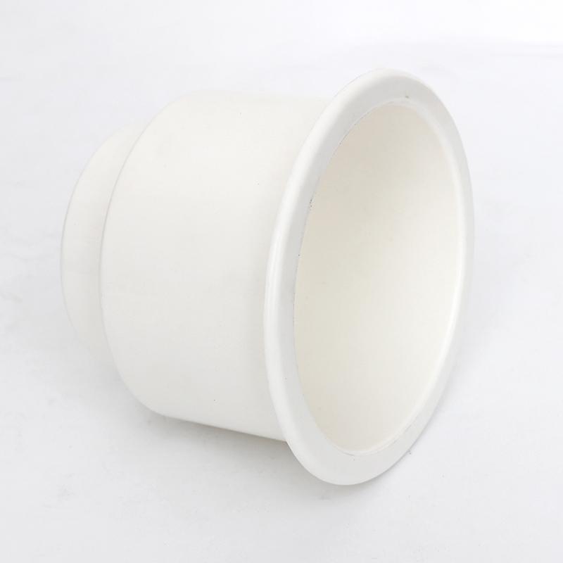 2x Boat Plastic White Recessed Cup Drink Holder for Marine Yacht Truck RV