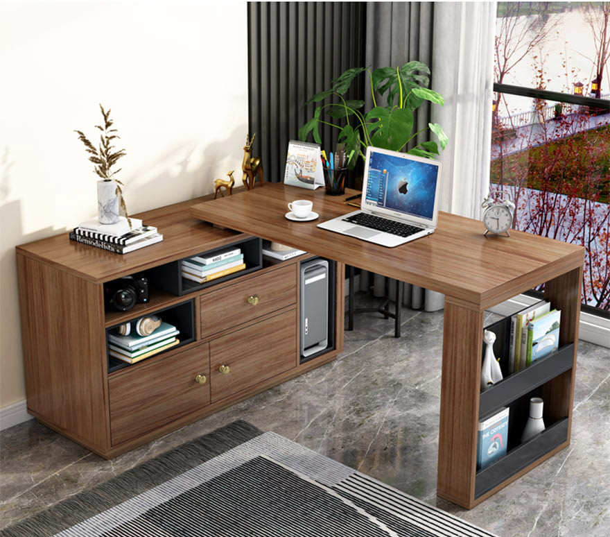 Bàn làm việc cá nhân gỗ kiểu dáng nhỏ gọn