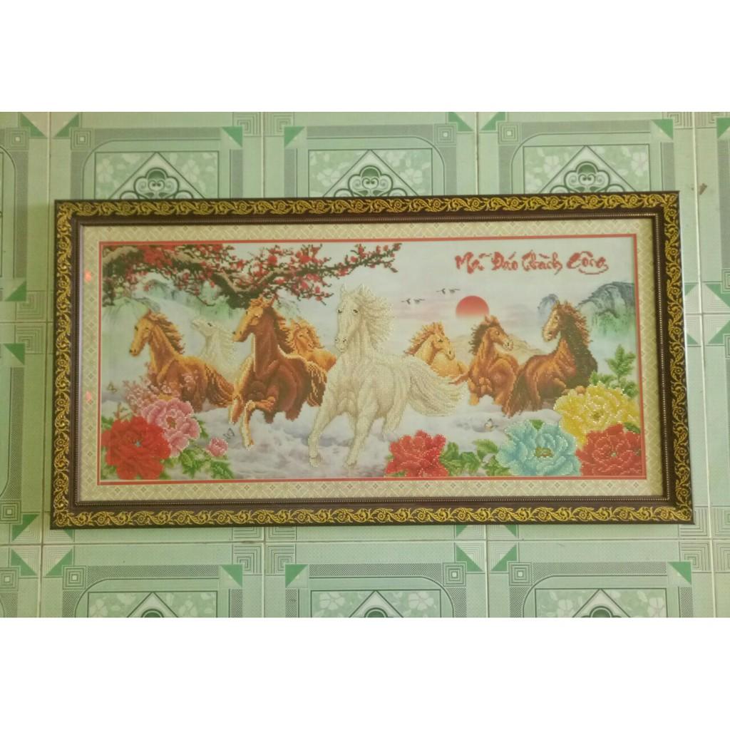 Tranh đính đá thành phẩm mã đáo thành công kích thước: 50 x105