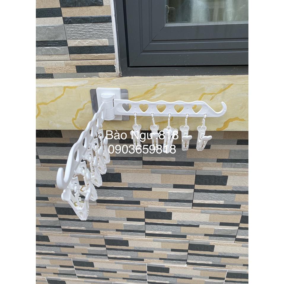 Bộ Giá Móc Phơi Tất Vớ Đồ Lót Dán Tường Tiết Kiệm Không Gian