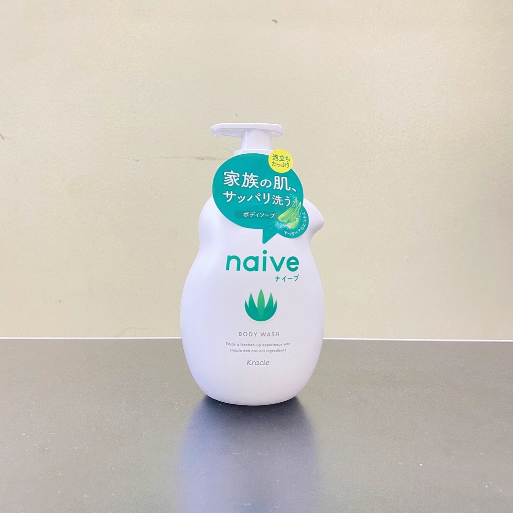 Sữa tắm Naive Body Wash 530ml của Nhật Bản Giữ ẩm và dưỡng da mềm mại, mịn màng 3 mùi hương