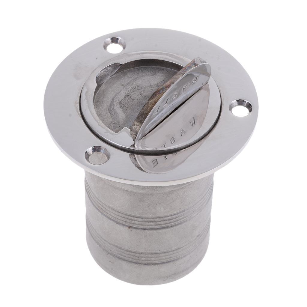 Marine 316 Stainless Steel  Boat Deck Fill / Filler - 2" - WASTE