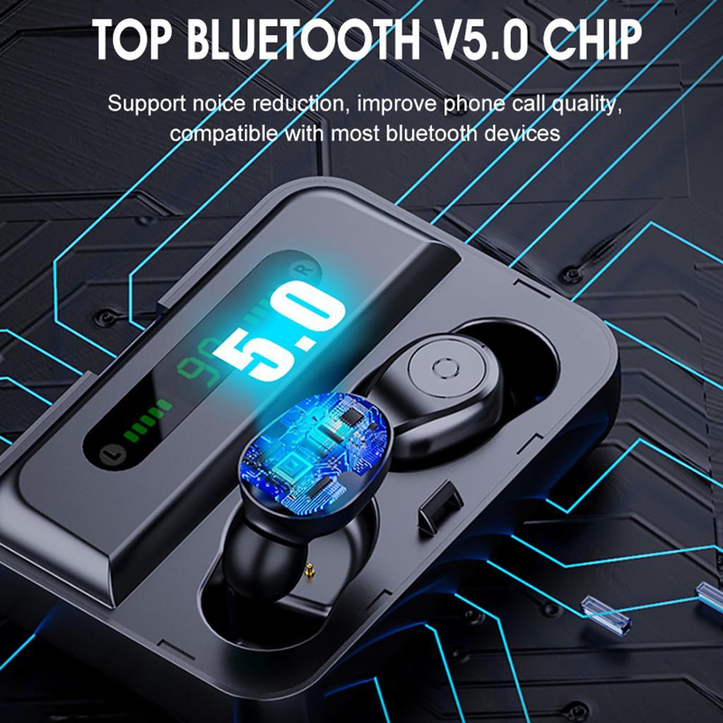 Wireless Bluetooth 5.0 Headphone LED Power Electricity Display Mini Earphone Sports Stereo Earbud Headset IPX7 Waterproof
