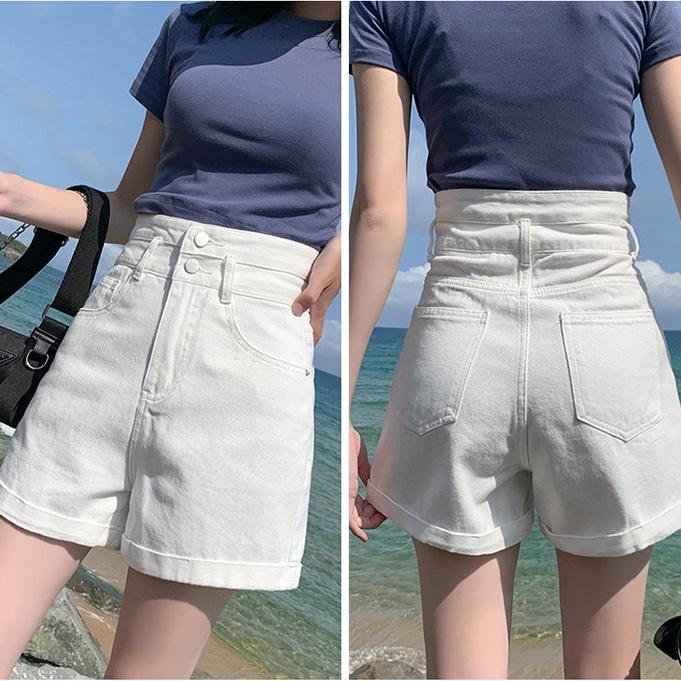 Quần short nữ lưng cao 2 nút, quần sọt lật lai (KK2N)
