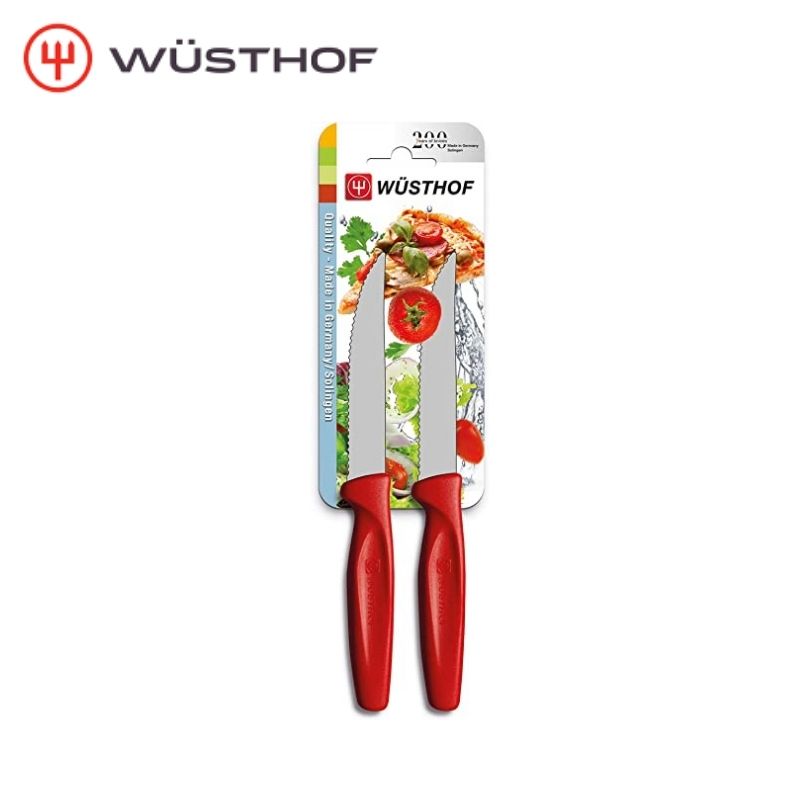 Bộ Hai Dao Bít Tết WUSTHOF Lưỡi Dài 10cm Cán Nhựa - SX tại Solingen Đức (Hàng Chính Hãng)