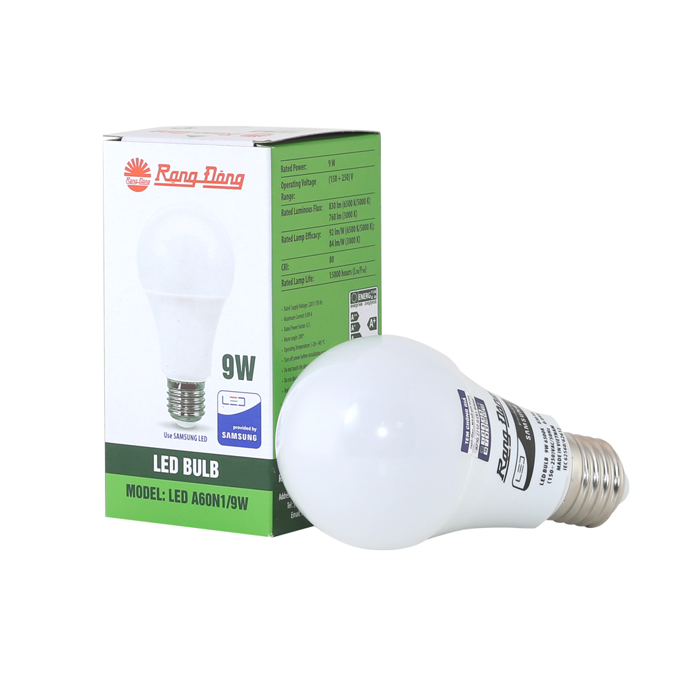 Bóng Đèn LED BULB Tròn 9W Rạng Đông Model: A60N1/9W.H